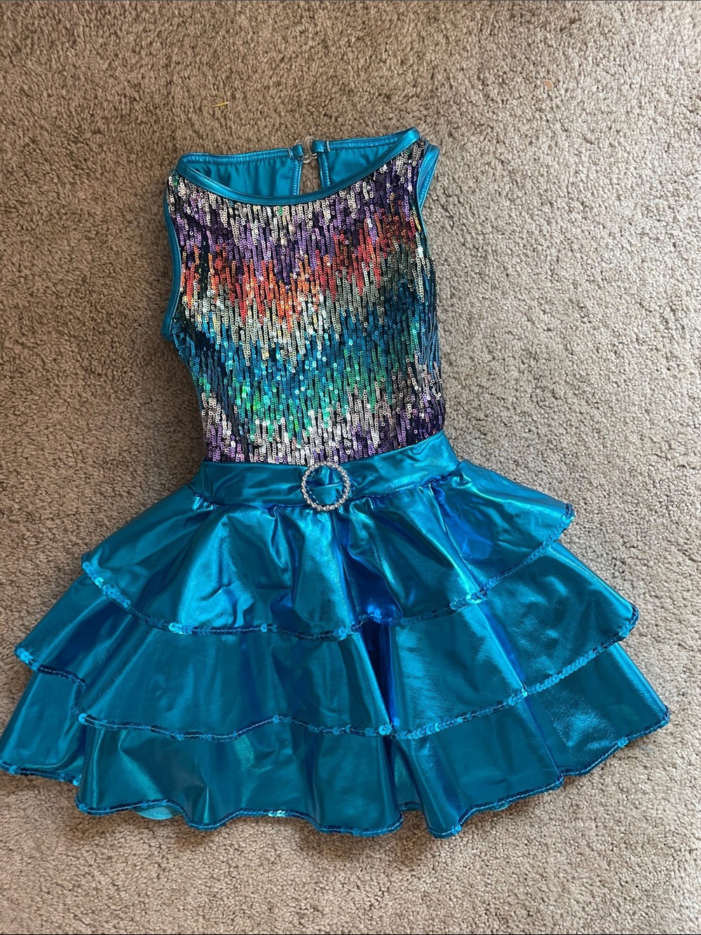 Rainbow Sequin Dance Costume Tap